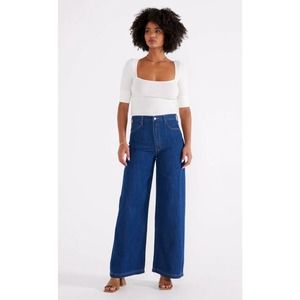 Etica Devon NWT Wide Leg Jeans 70s Shallows Blue Sz 27
